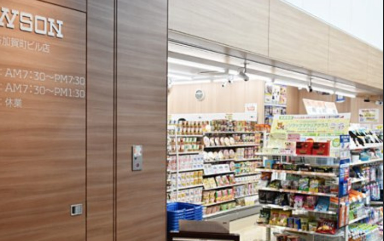 コンビニ　ローソン DNP市谷加賀町ビル店（コンビニ）まで516m