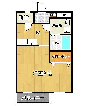 西鉄天神大牟田線 花畑駅 徒歩4分 3階建 築27年の間取り写真