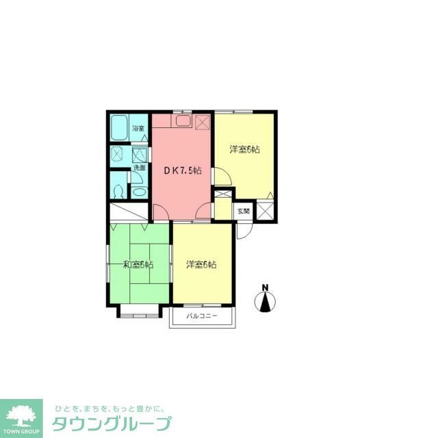 ＪＲ東海道本線 平塚駅 バス乗車時間：11分 最寄りバス停で下車 徒歩4分 2階建 築30年の間取り写真