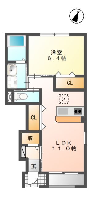 ＪＲ東北本線 本宮駅 徒歩11分 2階建 築9年の間取り写真