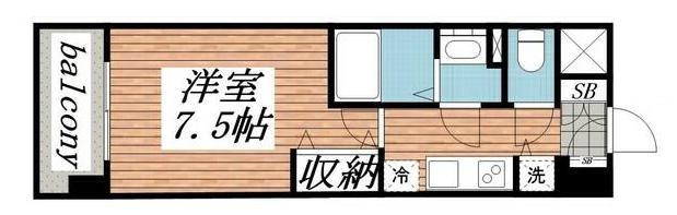 ＪＲ総武線 千葉駅 徒歩13分 13階建 築26年の間取り写真