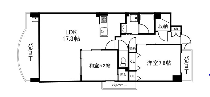 阪急京都線 西京極駅 徒歩20分 10階建 築19年の間取り写真