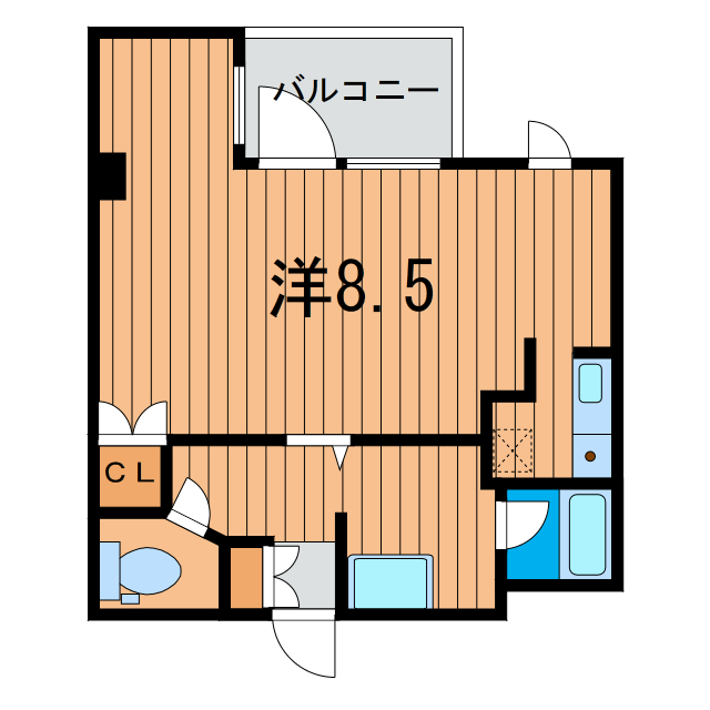 リッツオーヤマ3-49の間取り