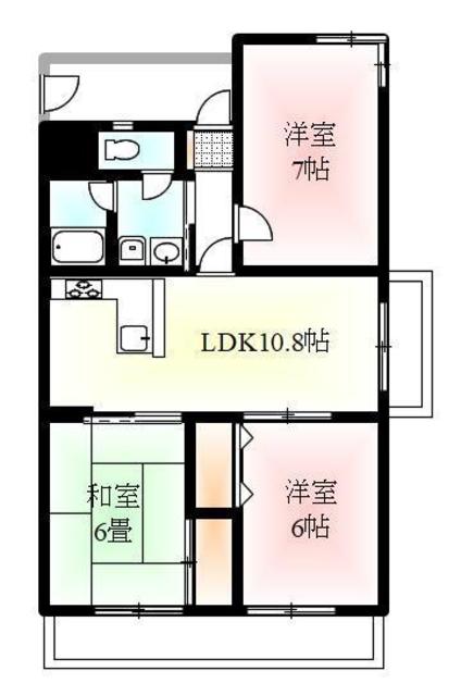 高松市伏石町のマンションの間取り