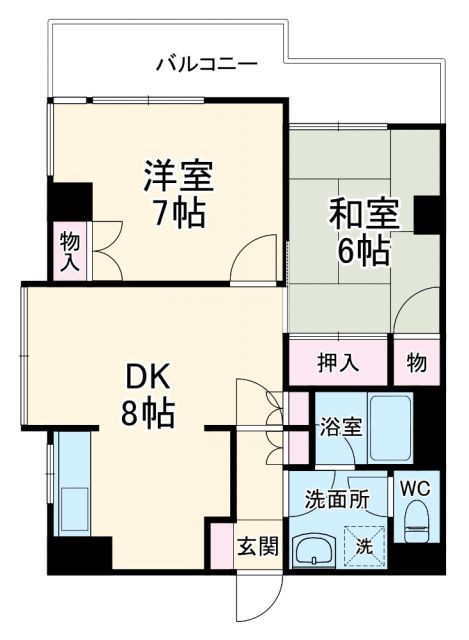 市川市行徳駅前のマンションの間取り