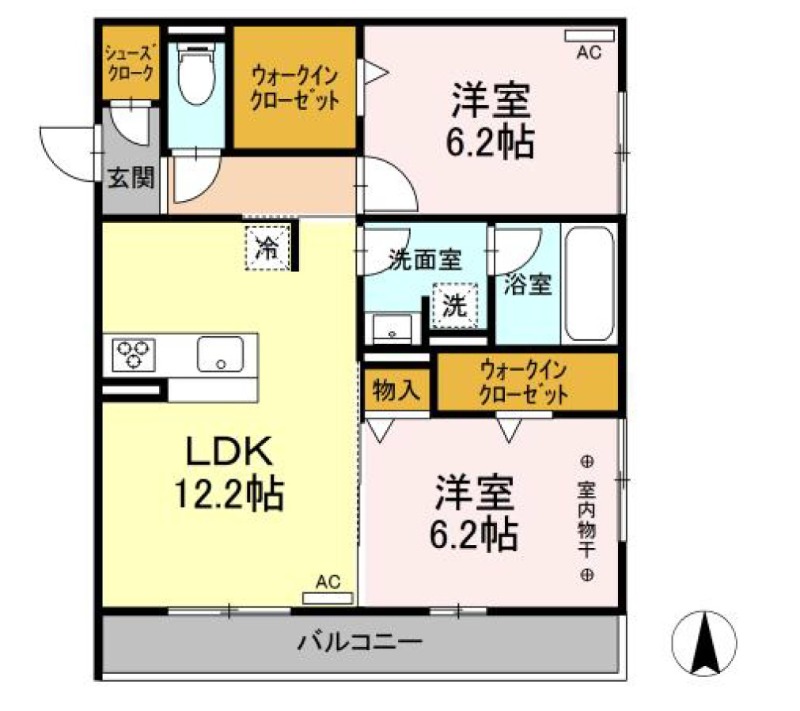 浜松市中央区佐藤のアパートの間取り