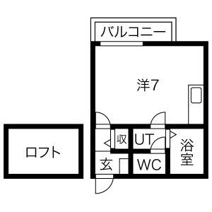 摂津市千里丘東のアパートの間取り