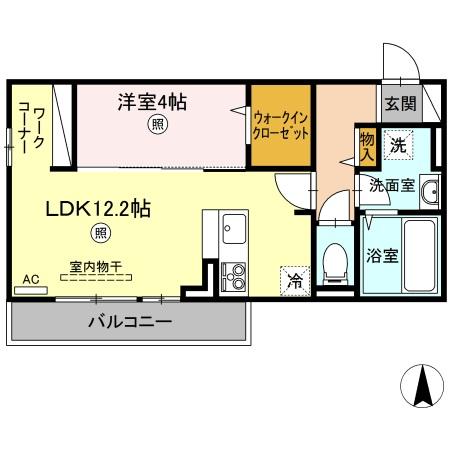 ナーブ屋島　B棟の間取り