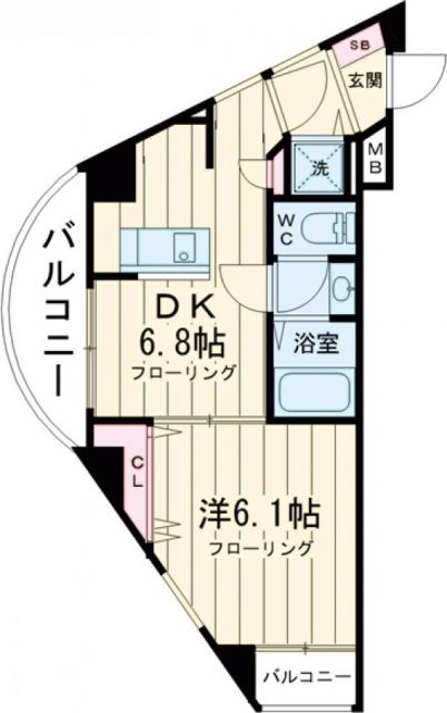 大東市灰塚のマンションの間取り