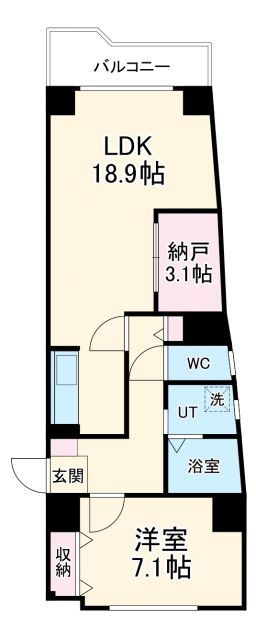 名古屋市名東区名東本通のマンションの間取り