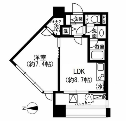 レジディア市ヶ谷の間取り