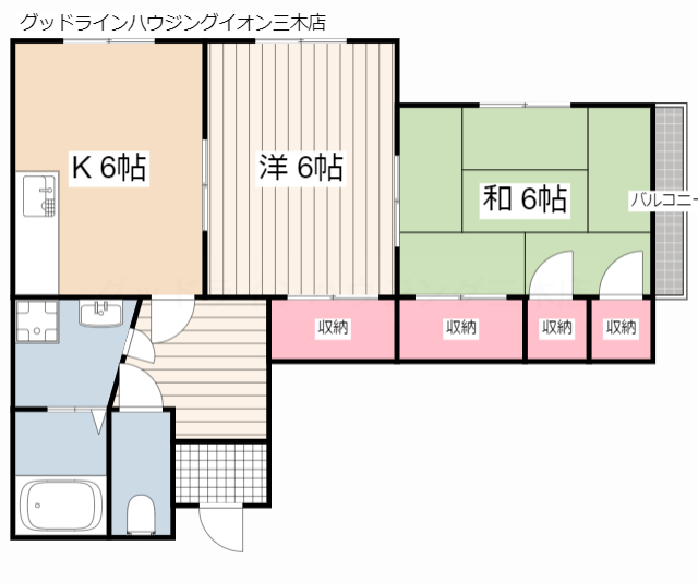 オークハイツ本町の間取り