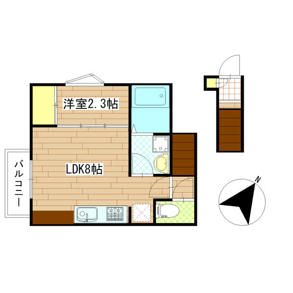 松岡町新築アパートの間取り