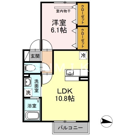 コーポ　レーヴ倉富の間取り