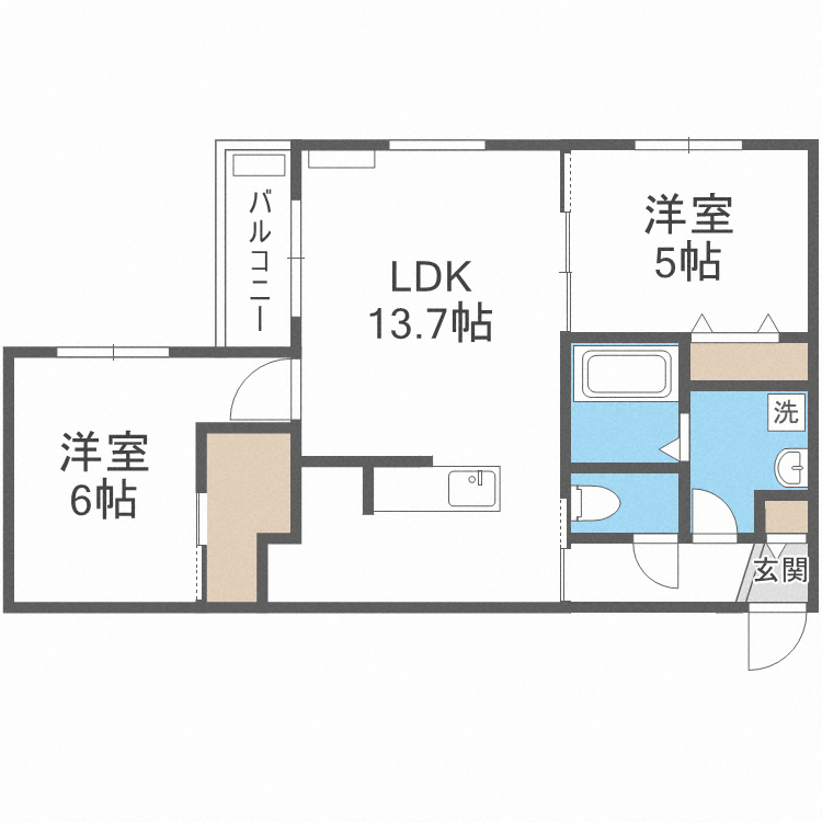 【Ｆｏｏｔｏｎ札幌の間取り】