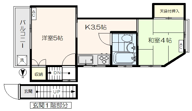 白井アパートの間取り