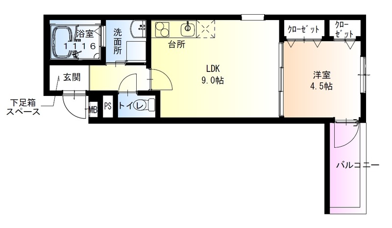 フジパレス松虫通EASTの間取り