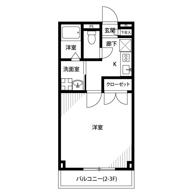 アンプルール フェール 鴻巣の間取り