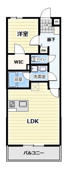 静岡市葵区新通のマンションの間取り