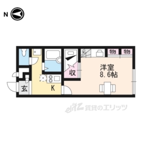 橿原市常盤町のアパートの間取り