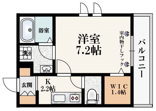 新宿区市谷砂土原町のマンションの間取り