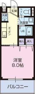 サープラス東郷IIの間取り