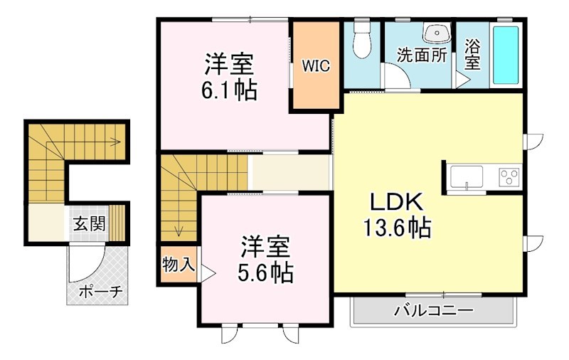 メゾンランジュ高野 Ｃの間取り