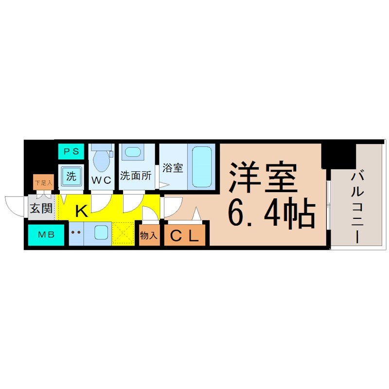 名古屋市中区錦のマンションの間取り