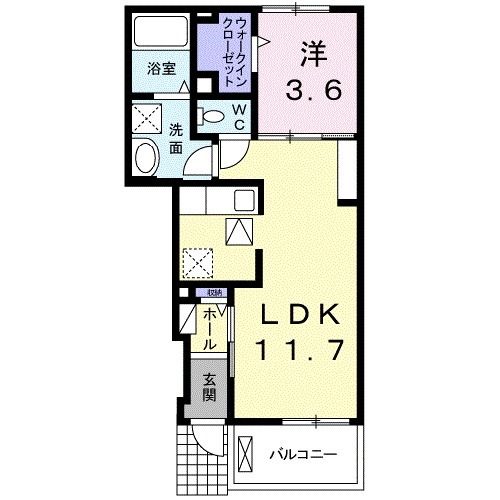 エルヴィータ　Ａの間取り