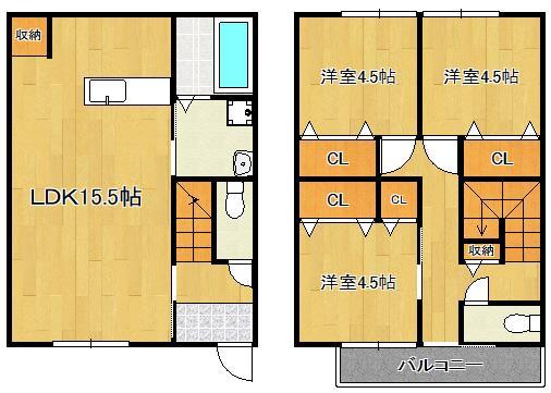 ＳＢ希翔の間取り