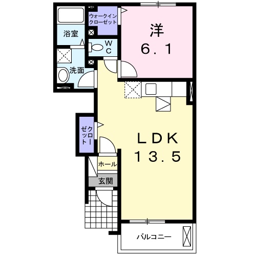 彦根市野口町のアパートの間取り