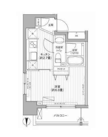 港区南麻布のマンションの間取り