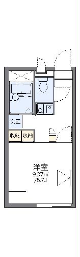 レオパレスリバーサイド竹田の間取り