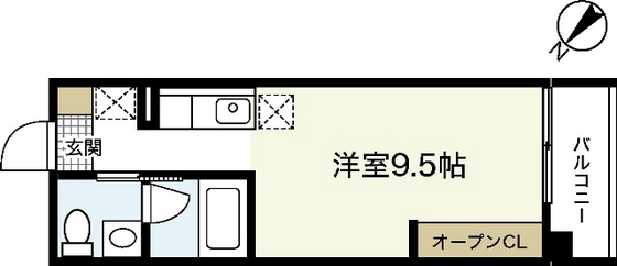 広島市佐伯区五日市町大字石内のアパートの間取り