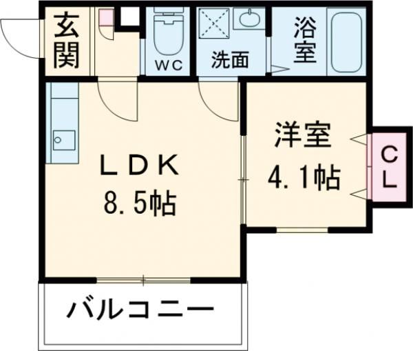 東大阪市鳥居町のアパートの間取り