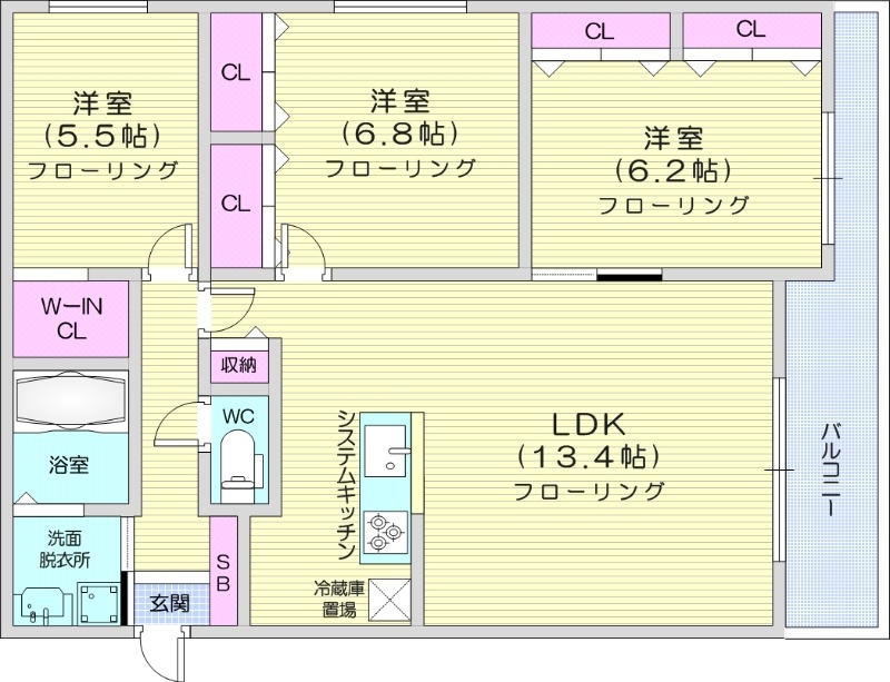 Roots 真駒内の間取り