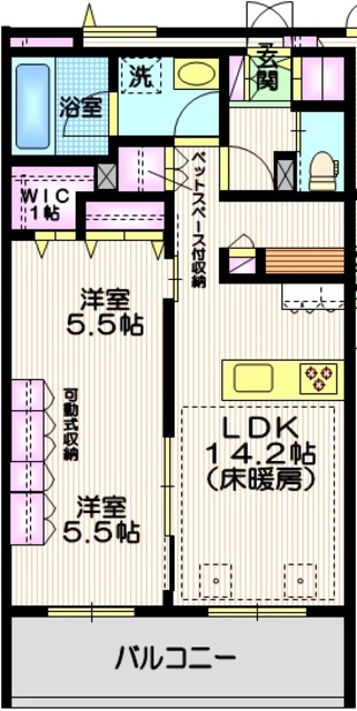 大田区久が原のマンションの間取り