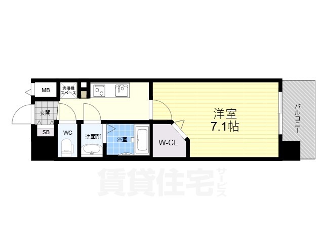 大阪市東淀川区瑞光のマンションの間取り