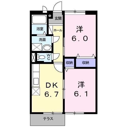 アメニティ－ヒルズＧの間取り