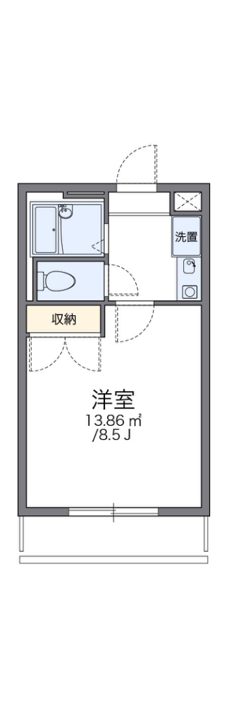 レオパレスルーチェ高畑の間取り