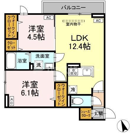 葛飾区東四つ木のアパートの間取り