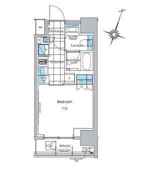 千代田区神田須田町のマンションの間取り