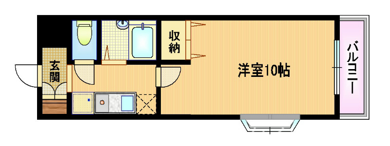 大阪市都島区友渕町のマンションの間取り