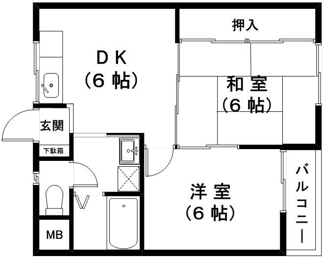 マンション万石No.8の間取り