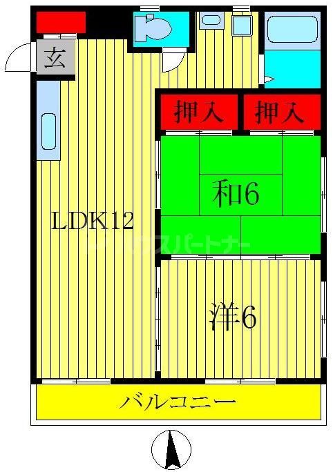 柏市千代田のマンションの間取り