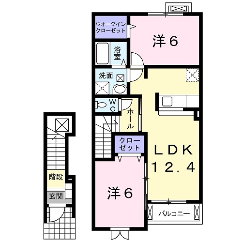 高砂市今市のアパートの間取り