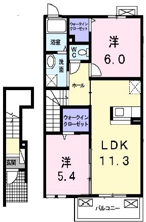 【ドルチェＢの間取り】