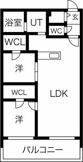 札幌市中央区伏見のマンションの間取り