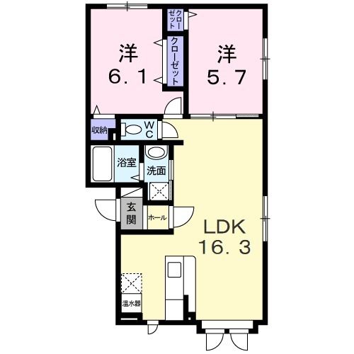 小樽市稲穂のアパートの間取り