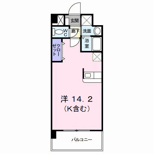 北九州市小倉北区東篠崎のマンションの間取り